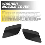 Left + Right Headlight Washer Cover Cap Black for BMW 335i 328i (2011–2013)