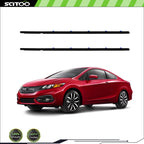 Set of 2 Window Scraper Seal Belt Weatherstrip for Honda Civic Coupe (2012–2015)