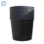 Set of 10 Thermoformed 3 Gallon Black Nursery Pots for Plants