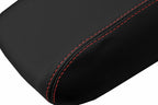 Console Lid Pull Over Cover Leather for Jeep Grand Cherokee (2011–2019) Red Stitch