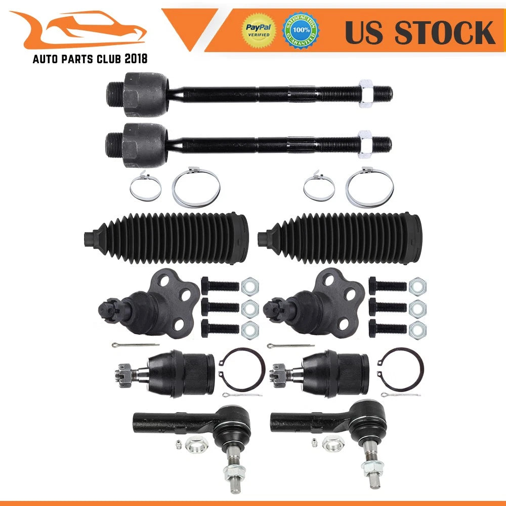 Set of 10 Front Ball Joints Tie Rod Ends for Dodge Dakota Durango (2000–2004)
