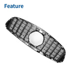 Front Upper Bumper Grille for Mercedes-Benz E200 (2014–2016) Black