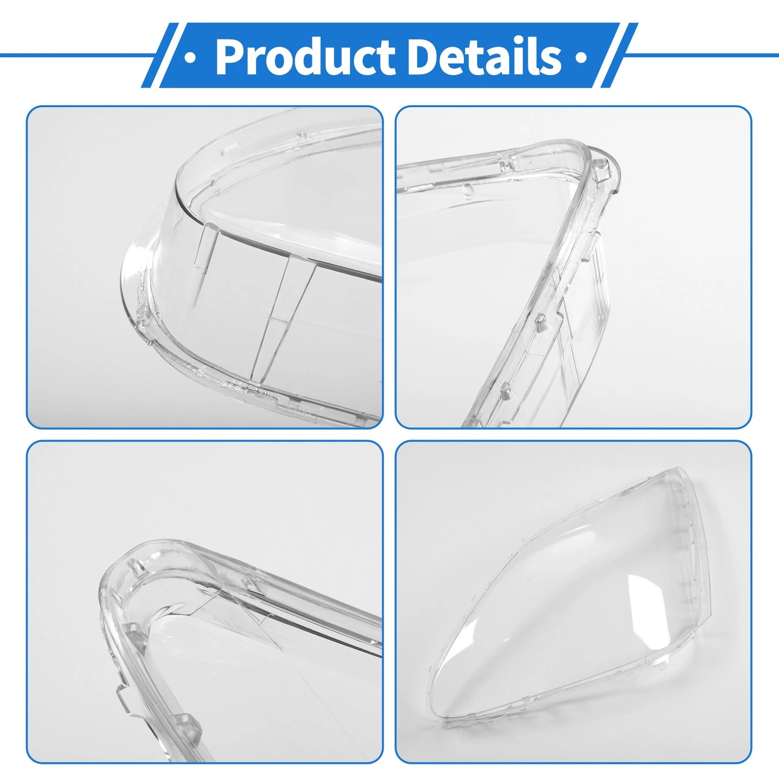 1 Pcs Headlight Lens Cover for Lexus LS430 (2004–2006) PC Clear