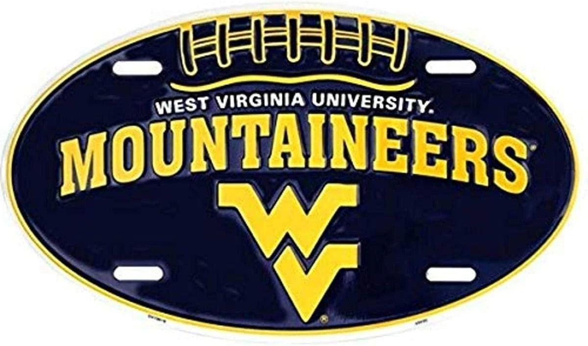 West Virginia Car Truck Tag Oval Football License Plate Sign