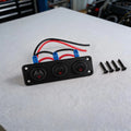 3 Gang Lighted Rocker Switch with Mounting Screws for Cars