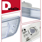 Chrome Front Bumper Signal Lights LH & RH W/Bulbs for Lexus LS400 (1990–1994)