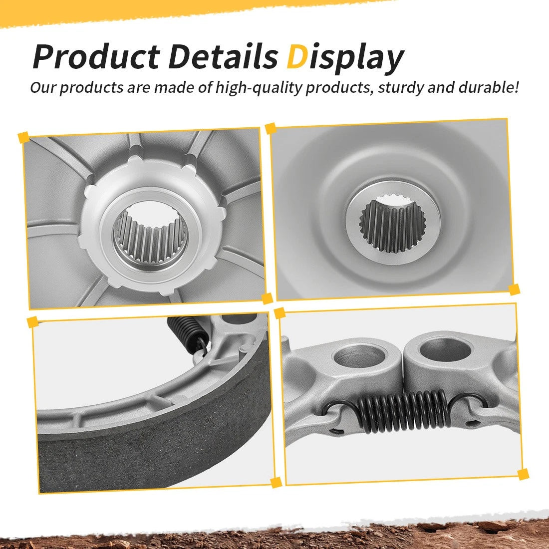 Rear Brake Drum Hub & Shoes for Honda Rancher 350 TRX350FE/FM/TE/TM (2000–2006)