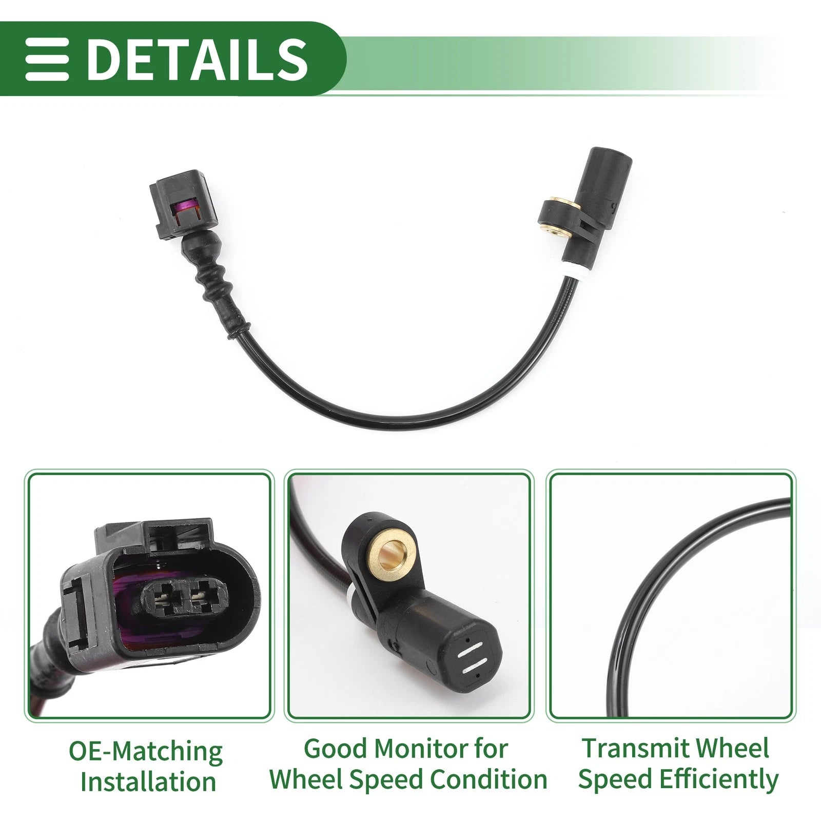 ABS Wheel Speed Sensor No. 1J0927807D for Audi A3 8L1, TT 8N3 (1996–2006)