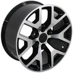 Black Wheel 22x9 Machined Face for 1988–2000 Chevy C K