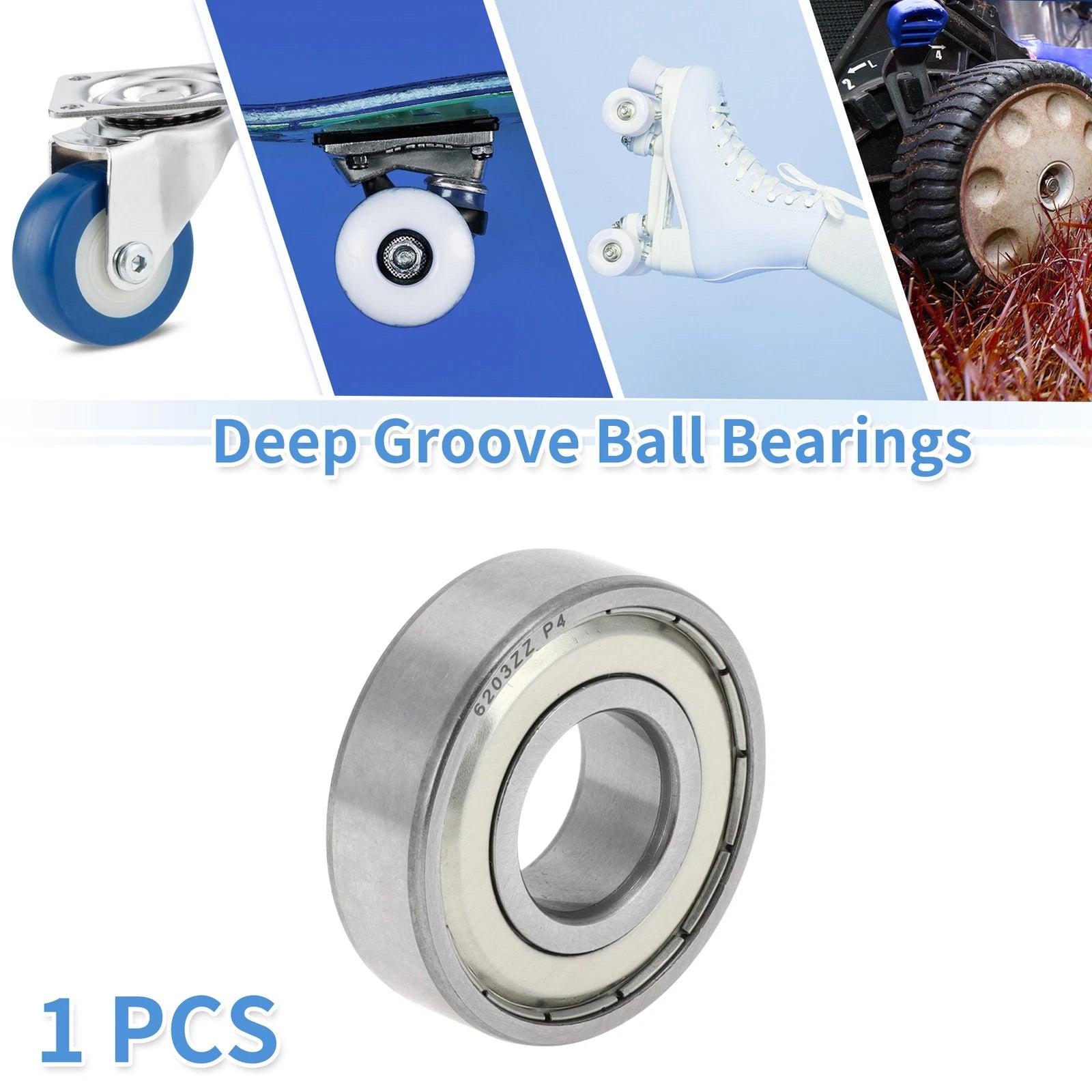 6203ZZ Deep Groove Ball Bearing for Scooter Skateboard Wheel (P4)