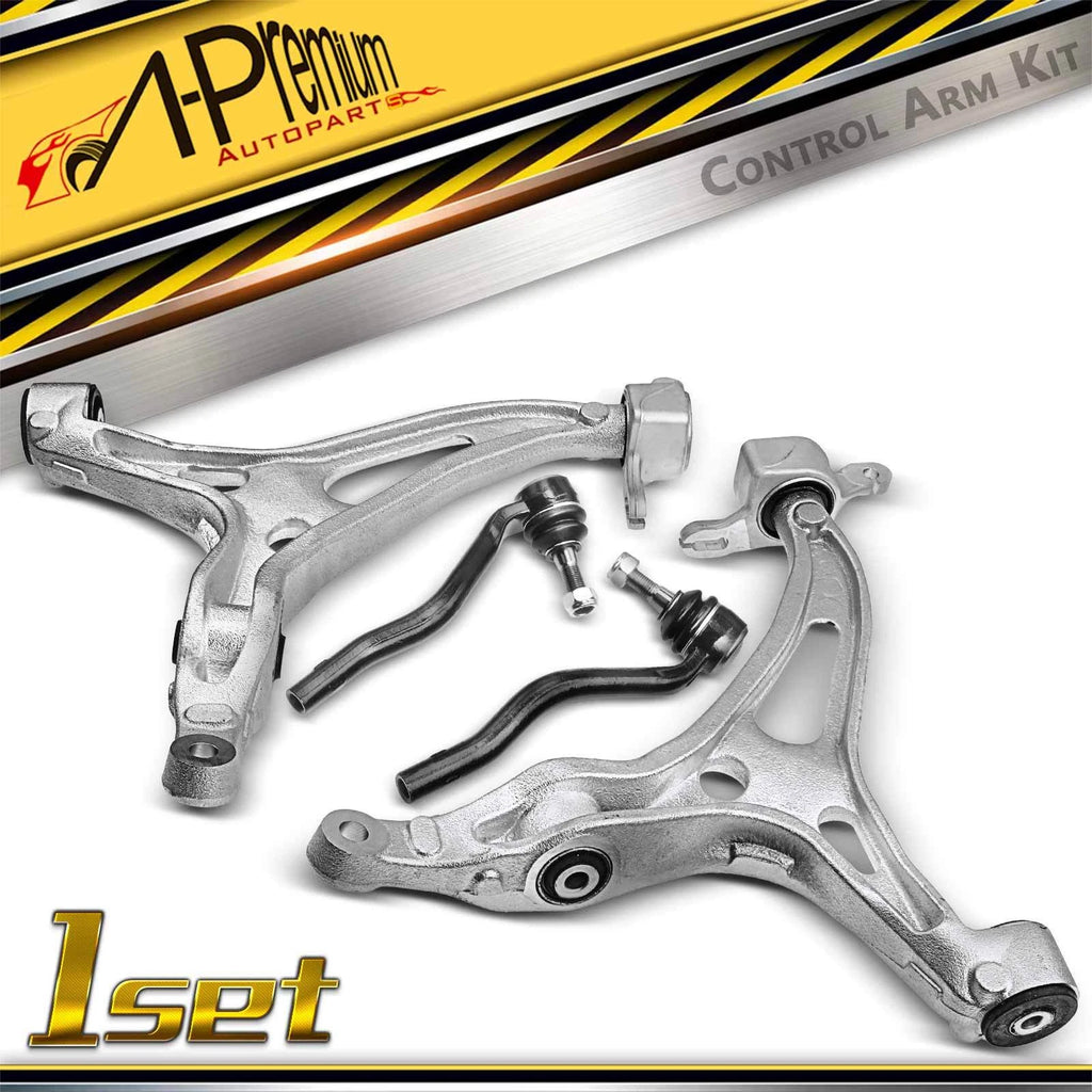 Set of 4 Front Lower Control Arm Tie Rod Ends for Mercedes-Benz ML320 GL550 (2000–2012)