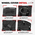 Set of 4 Wheel Rim Covers for Tesla Cybertruck (2021–2023) Matte Black