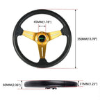 14" Deep Dish Steering Wheel for Universal Fit