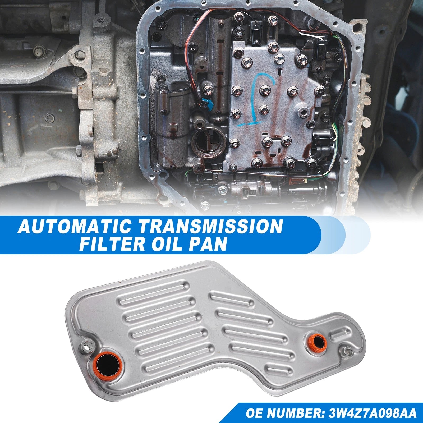 5R55N 5R55S Transmission Fluid Filter Oil Pan for Ford (No. 3W4Z7A098AA)