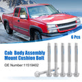 Set of 6 M12x1.75 Car Mount Cushion Bolts No.11519402 for Chevrolet Silverado 1500 (2014–2023)