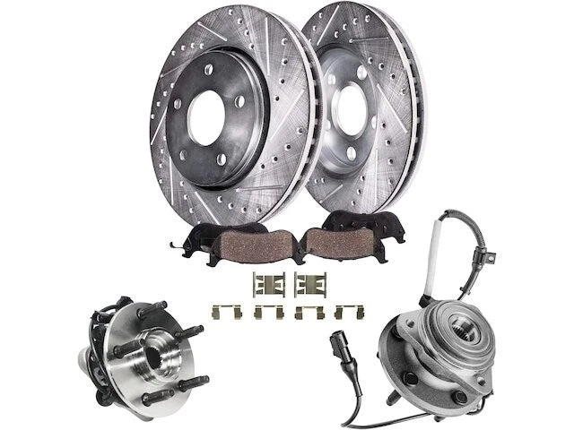 Front Brake Pad, Rotor & Wheel Hub Kit for Mazda B4000 (2001–2002) PP847PR
