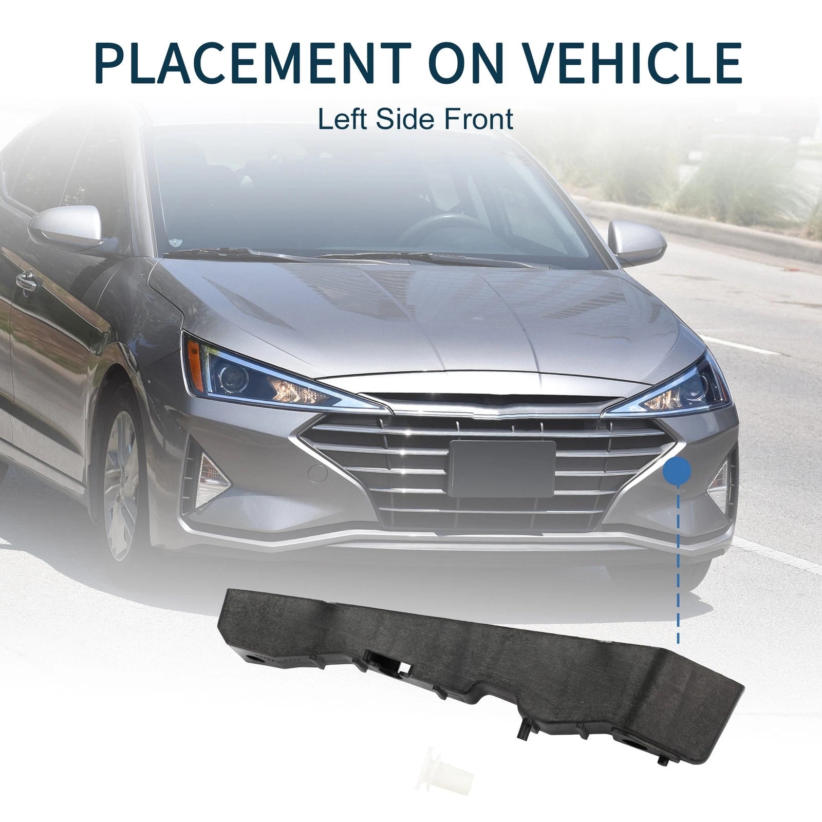 Left Front Bumper Retainer Bracket No. 865911E000 for Hyundai Accent (2006–2011)