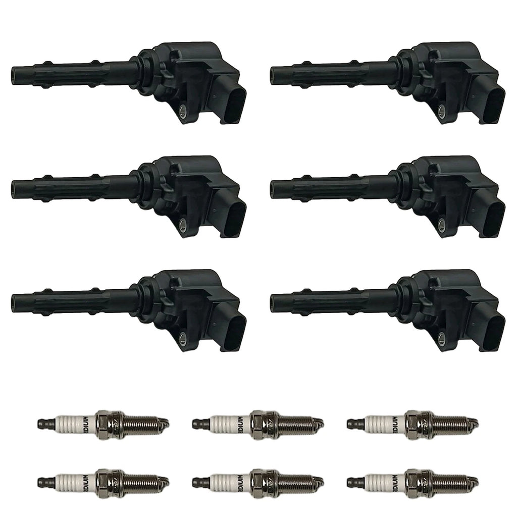 6X Ignition Coils and Spark Plugs for Mercedes-Benz C250 GL450 ML350 (2012–2015)