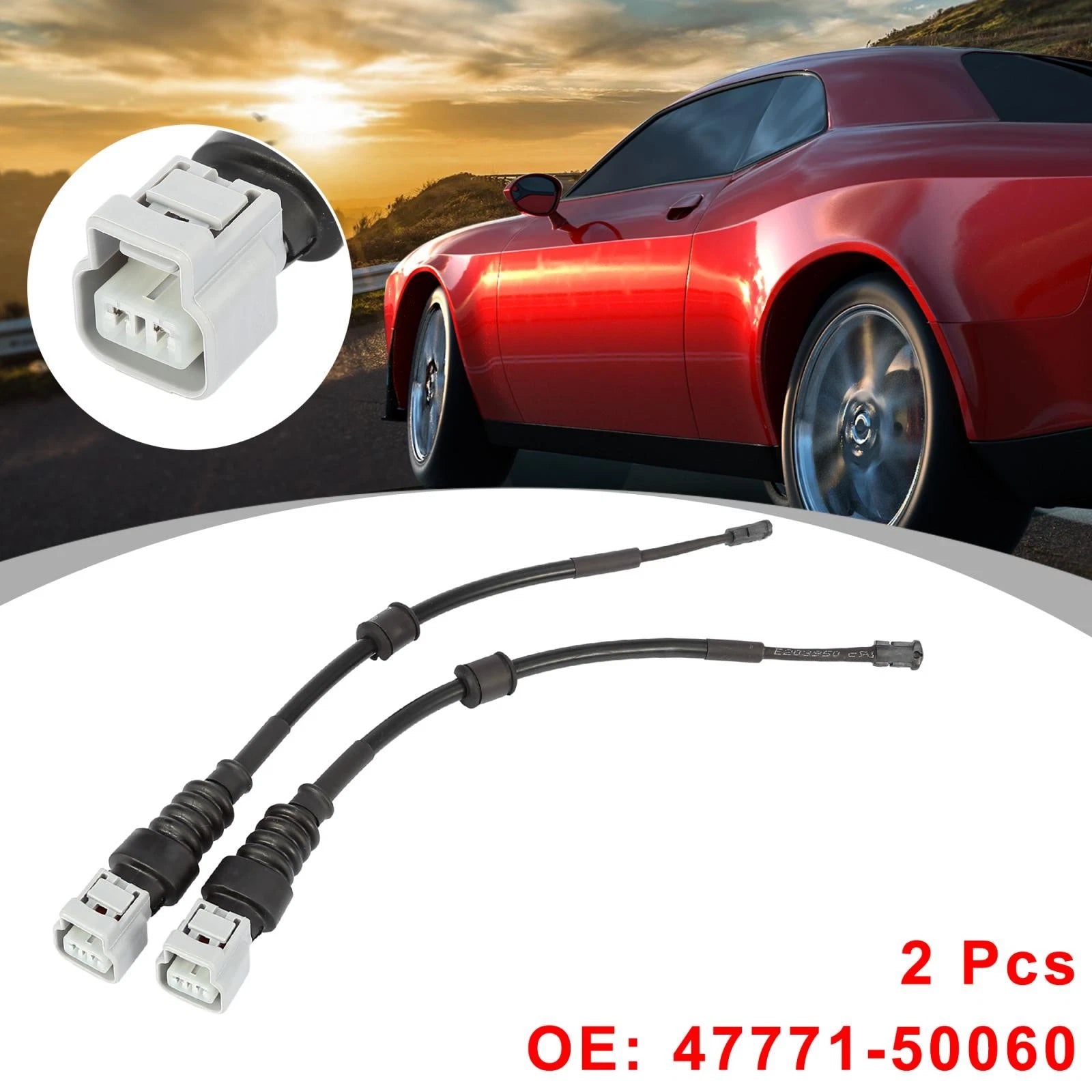 2X Rear Brake Pad Electronic Wear Sensor 47771-50060 for Lexus LS400 (1996–2000)