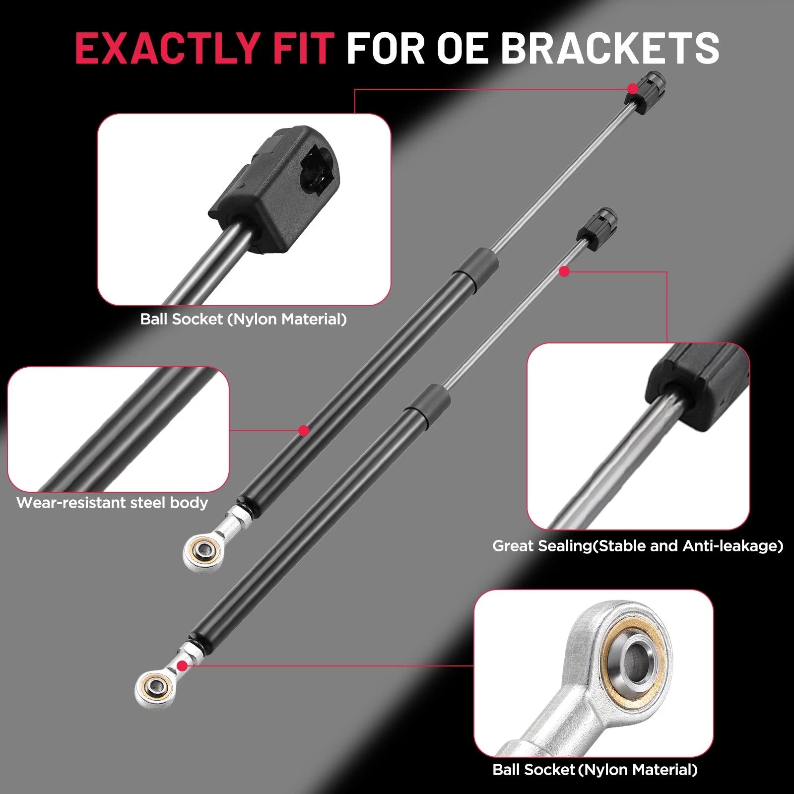 2 Pcs Rear Window Lift Supports for Ford Explorer 1991-2001