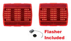LED Tail Lights Pair w Flasher for Ford Mustang (1964–1966)
