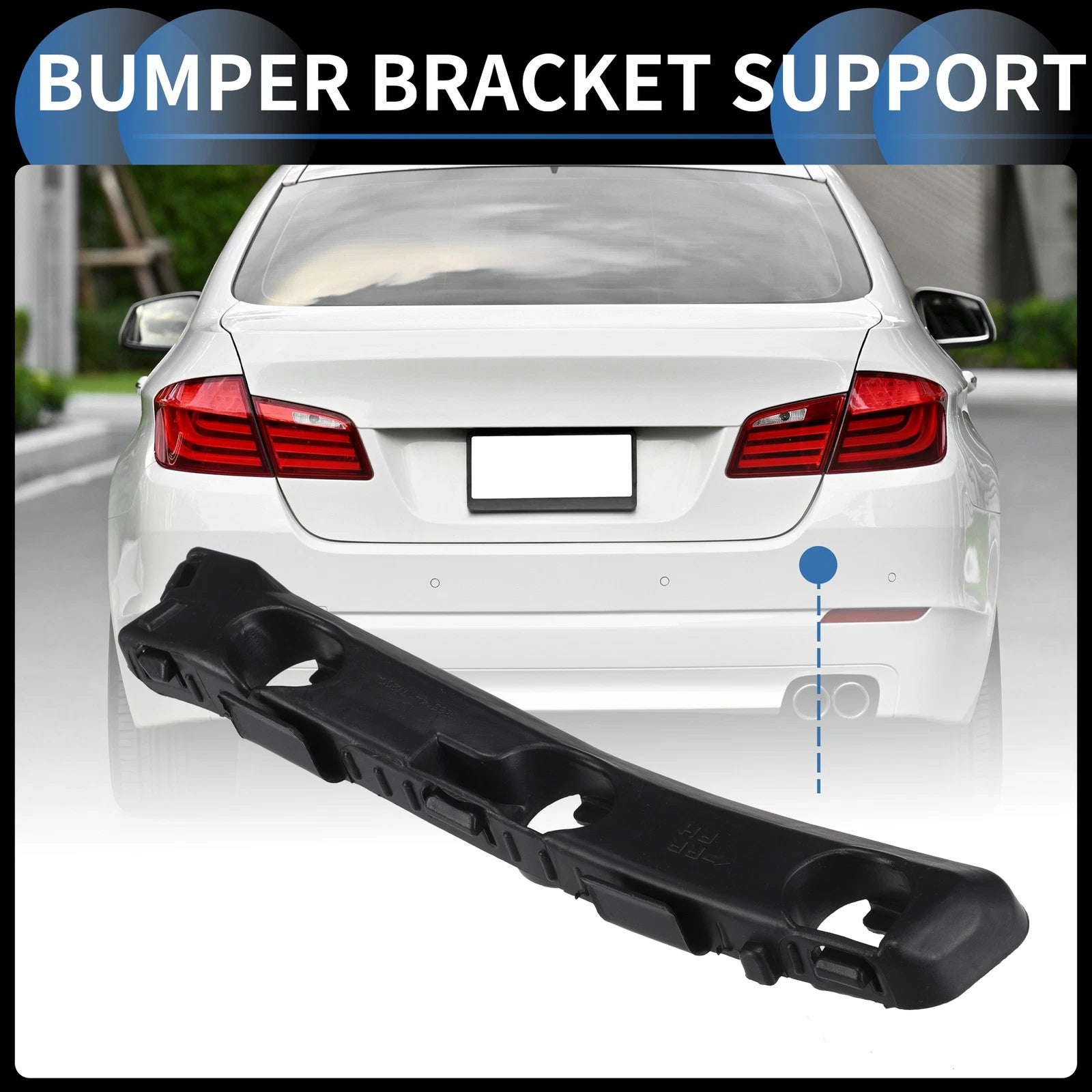 Right Rear Bumper Retainer Bracket No. 866141W200 for Kia Rio (2012–2017)