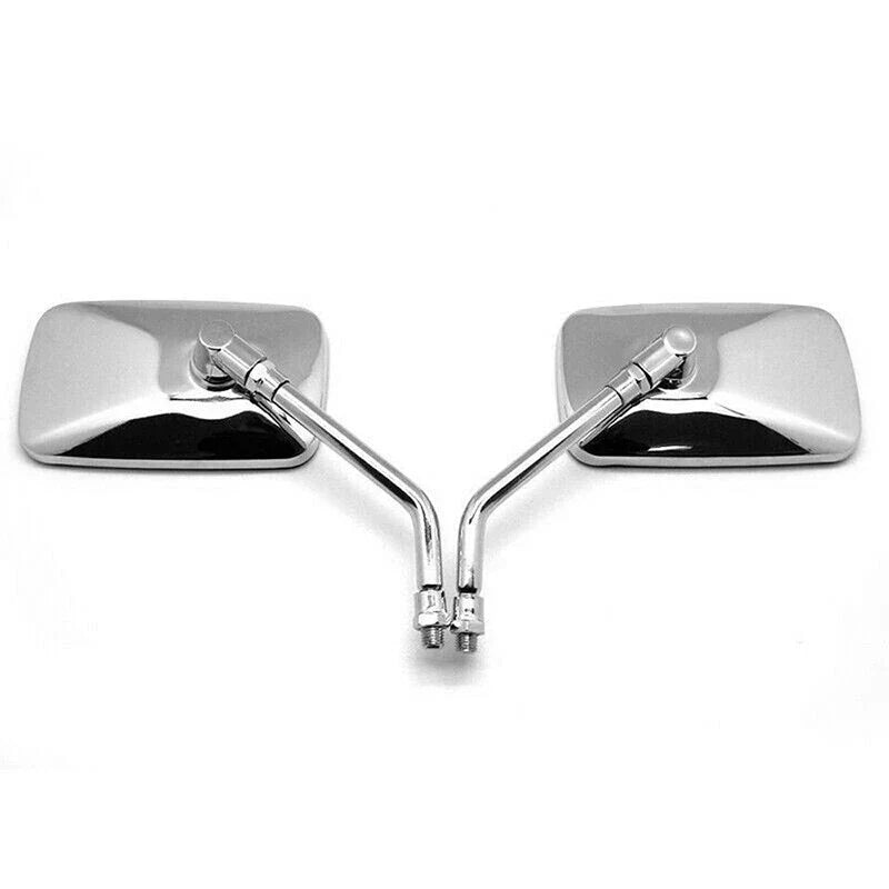 Chrome Rear View Mirrors for Honda Shadow, Kawasaki, Suzuki Boulevard