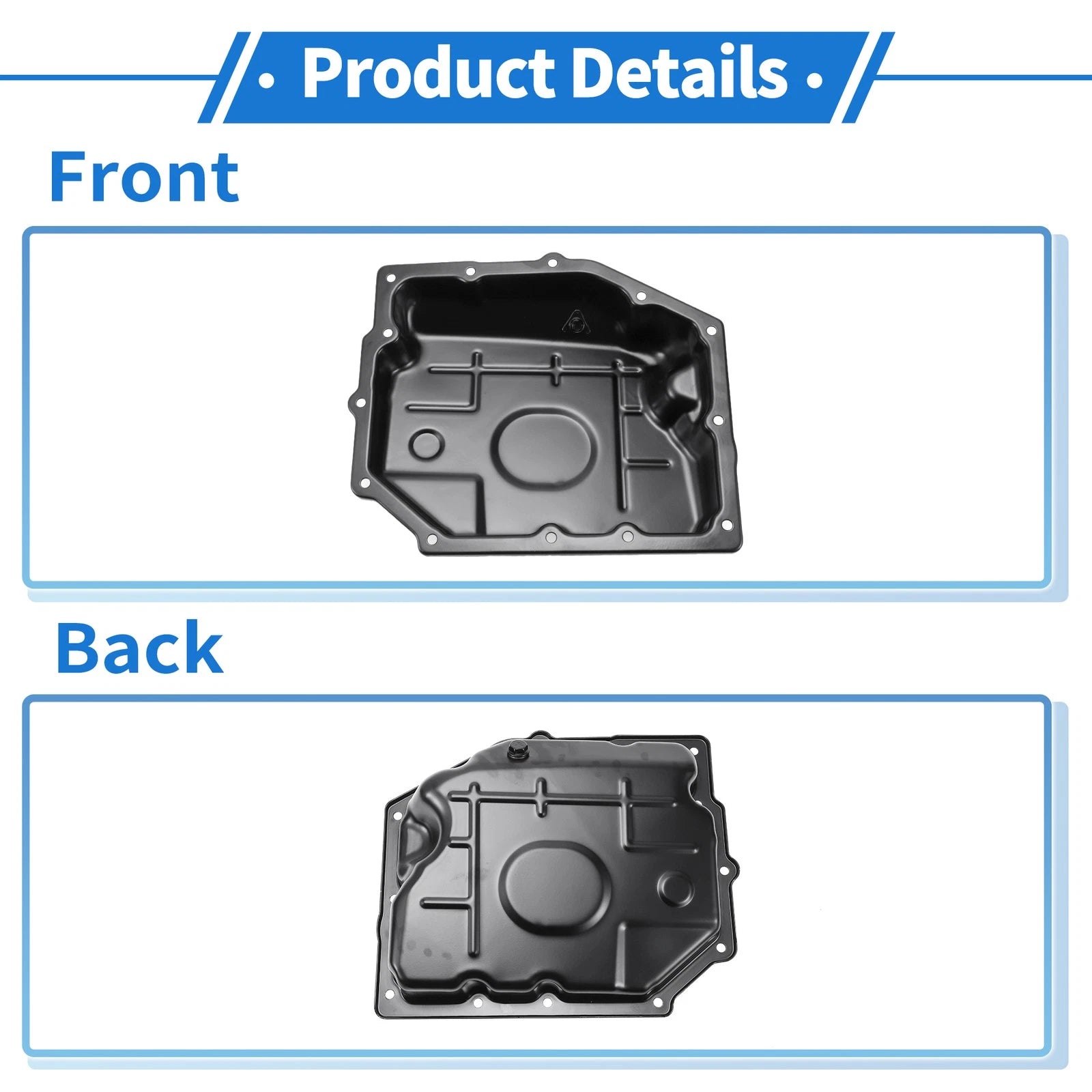 1 Pc Engine Oil Pan No.52852912AC for Jeep Wrangler (2003–2011) Iron Black