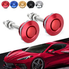2X Push Button Quick Hood Bonnet Pins Lock Kit for Universal Vehicles