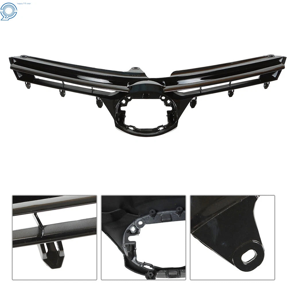 Front Upper Bumper Grille for Toyota Corolla LE XLE (2017–2019) Glossy Black