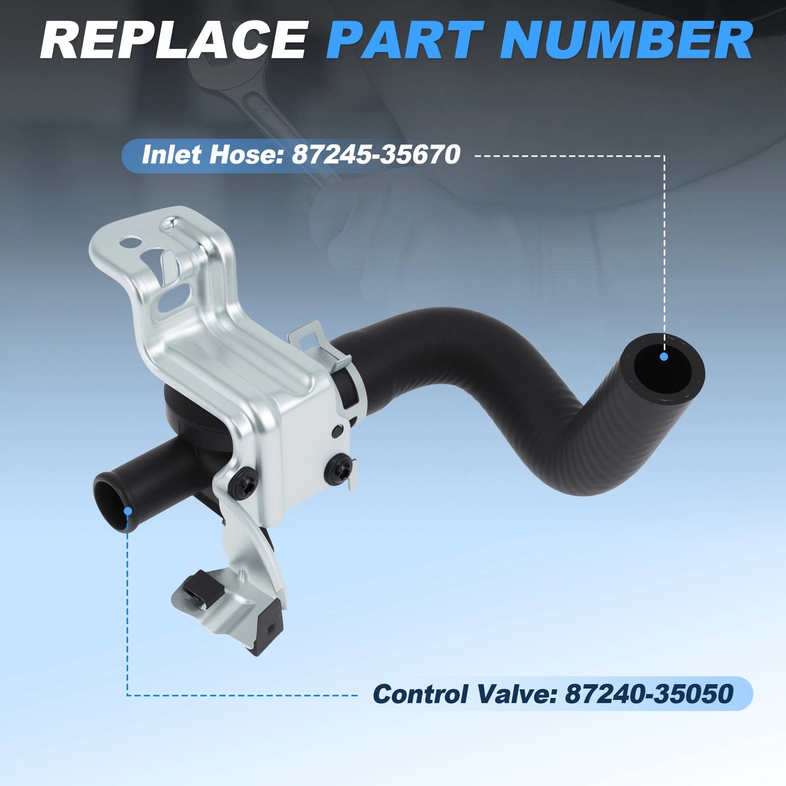 HVAC Heater Control Valve w/ Inlet Hose for Toyota 4Runner (1999–2002)