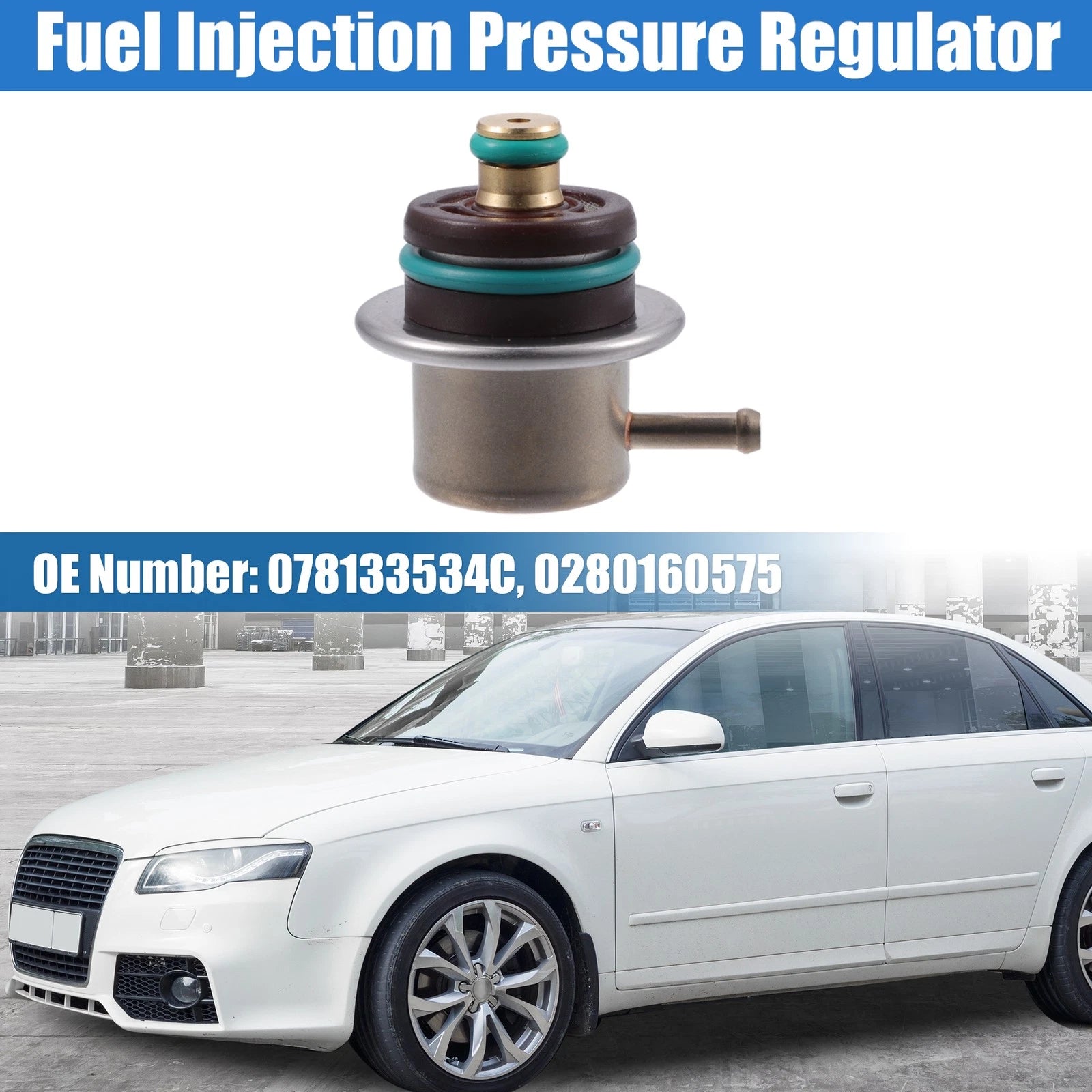 Fuel Injection Pressure Regulator for Volkswagen Passat (2006–2010) Replaces 078133534C