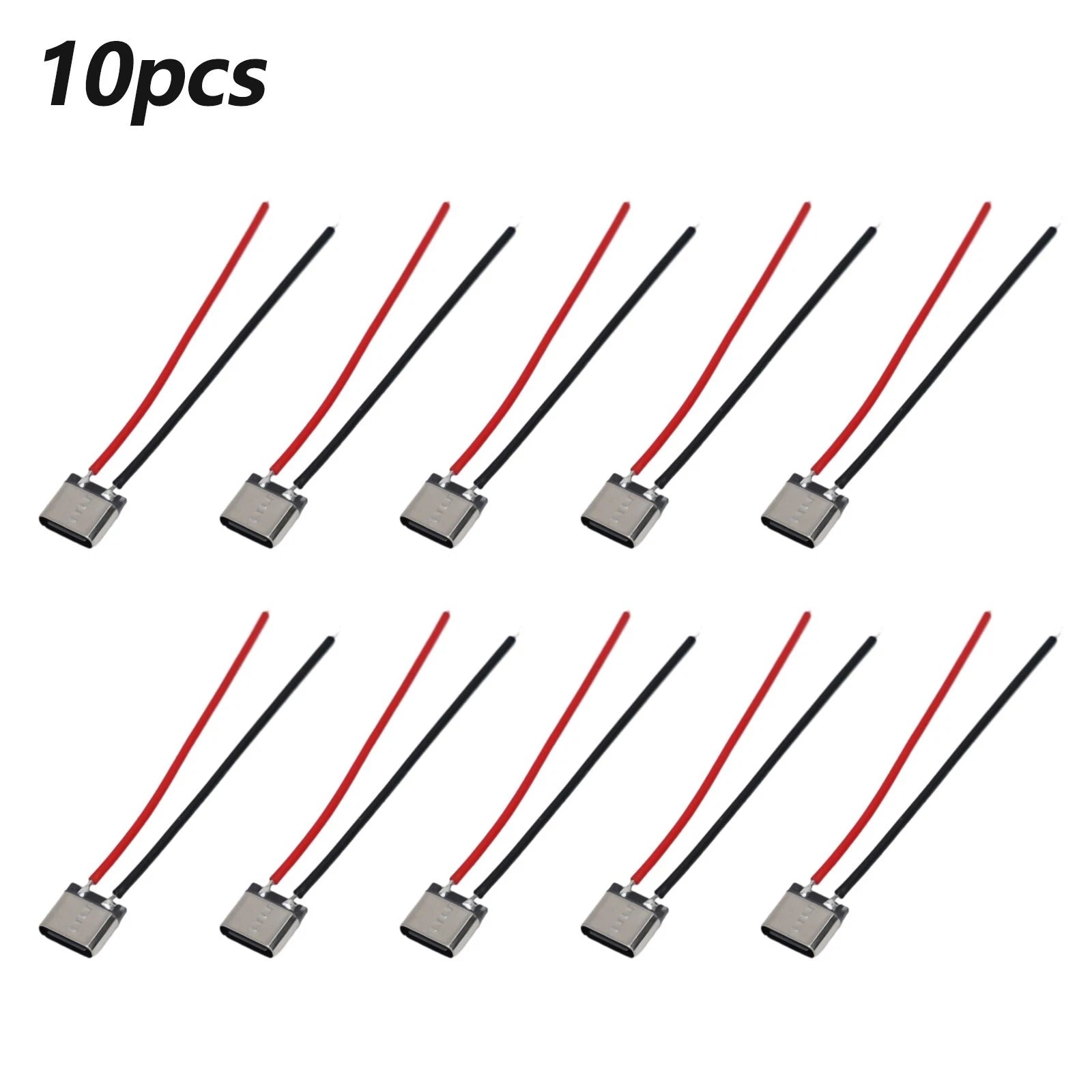 Set of 10 USB 2.0 Female Socket Power Cables for Various Devices