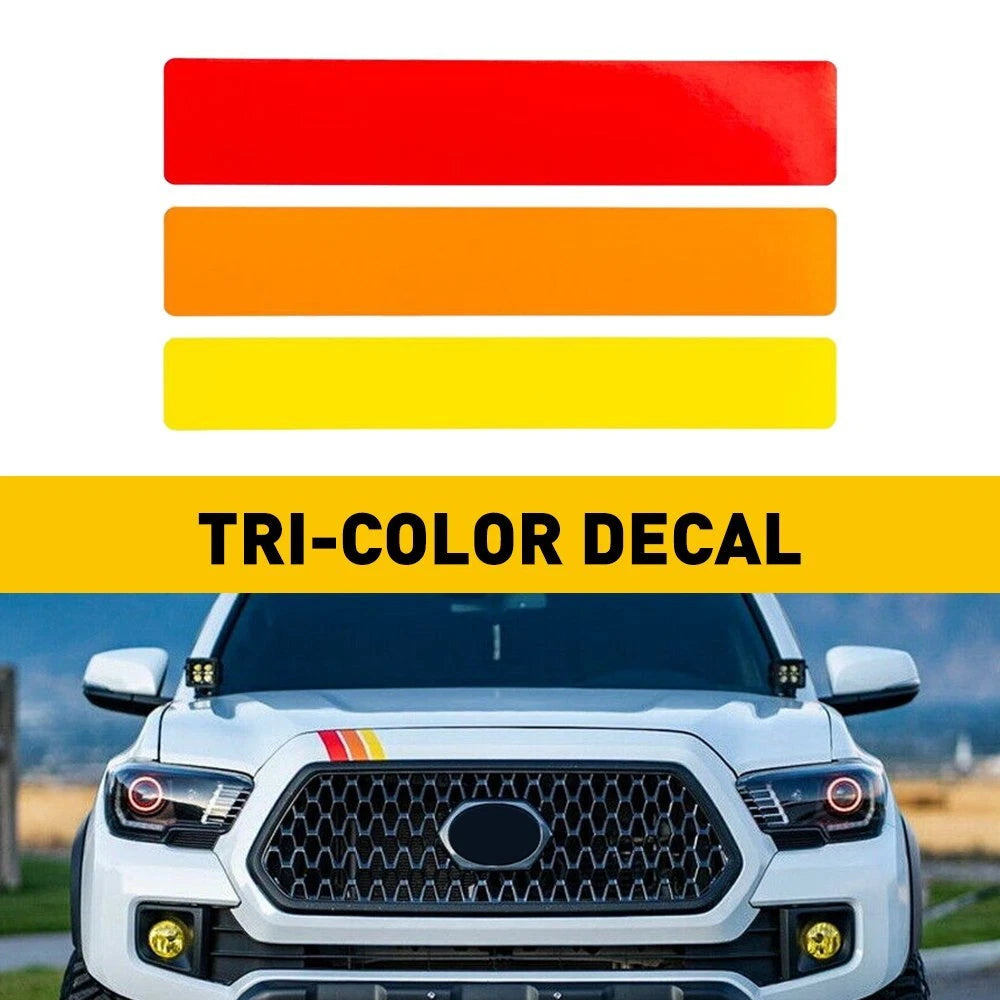 Tri-Color Stripe Sticker for Toyota Tacoma 4Runner Tundra (Universal)