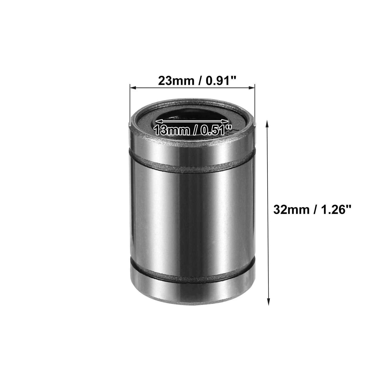 Set of 4 LM13UU Linear Ball Bearings for Car (13mm ID x 23mm OD x 32mm)