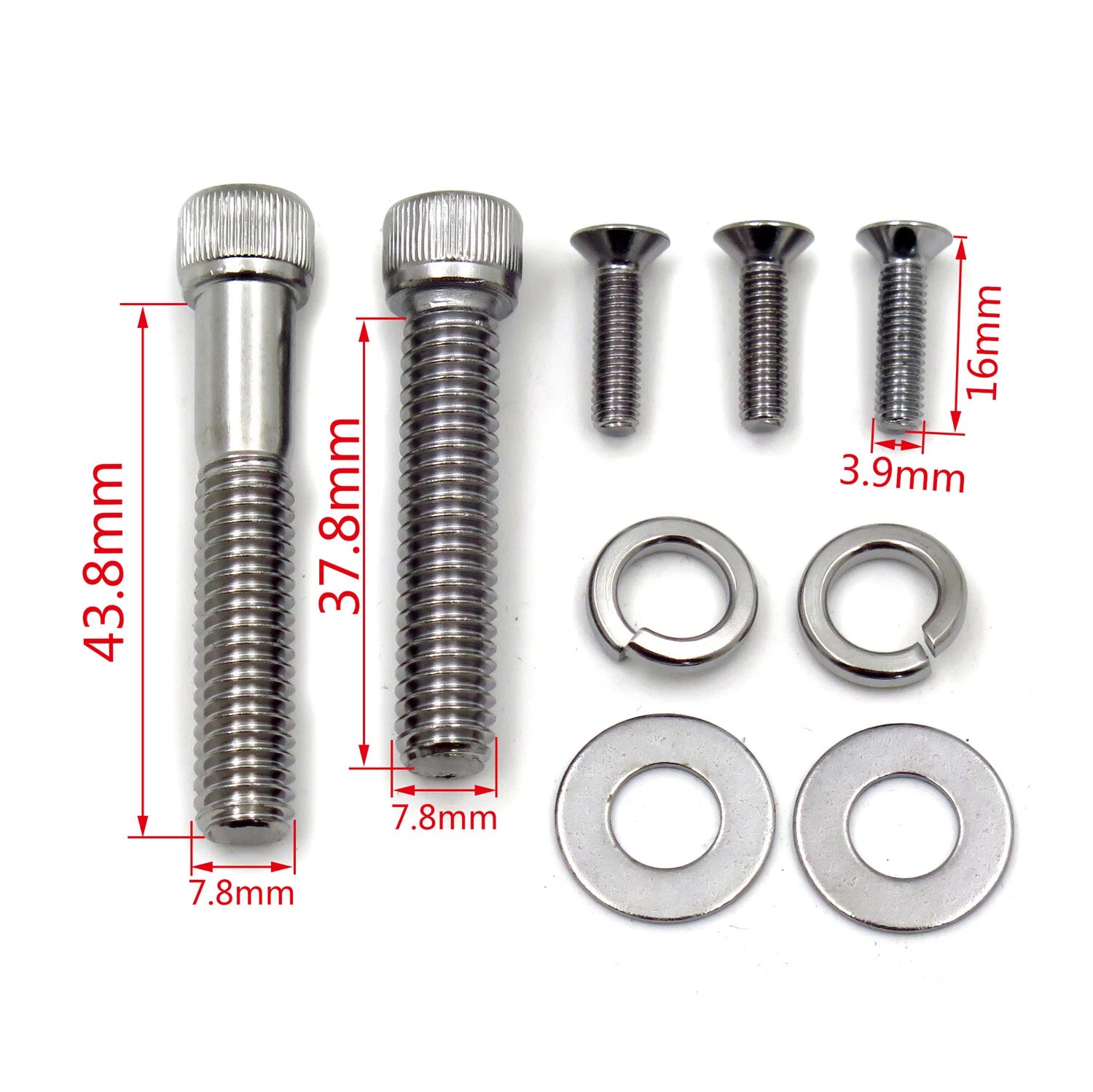 Mirror Mounting Screws Bolts for Harley Dyna Sportster Softail Touring (2000–2023)