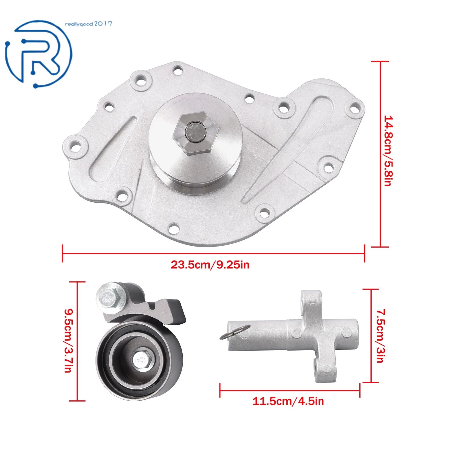 Timing Belt Water Pump Kit with Tensioner for Chrysler Dodge VW (2005–2010)