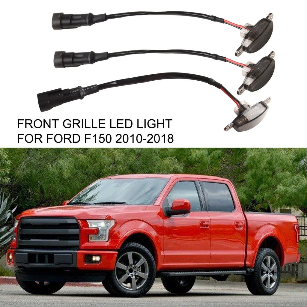 Front Grille LED DRL Lights Blue Lamp for Ford F150 Raptor (2010–2018)