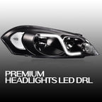 LED DRL Headlights for Chevy Impala (2006–2016) Black Housing