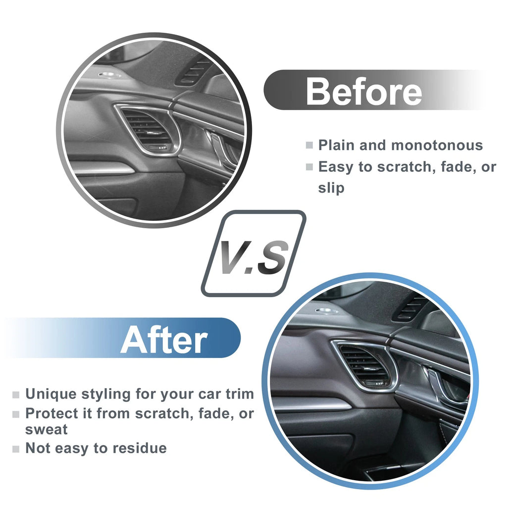 Set of 2 Air Condition Outlet Vent Trim Cover Frame for Mazda CX-9 (2016–2023) Black