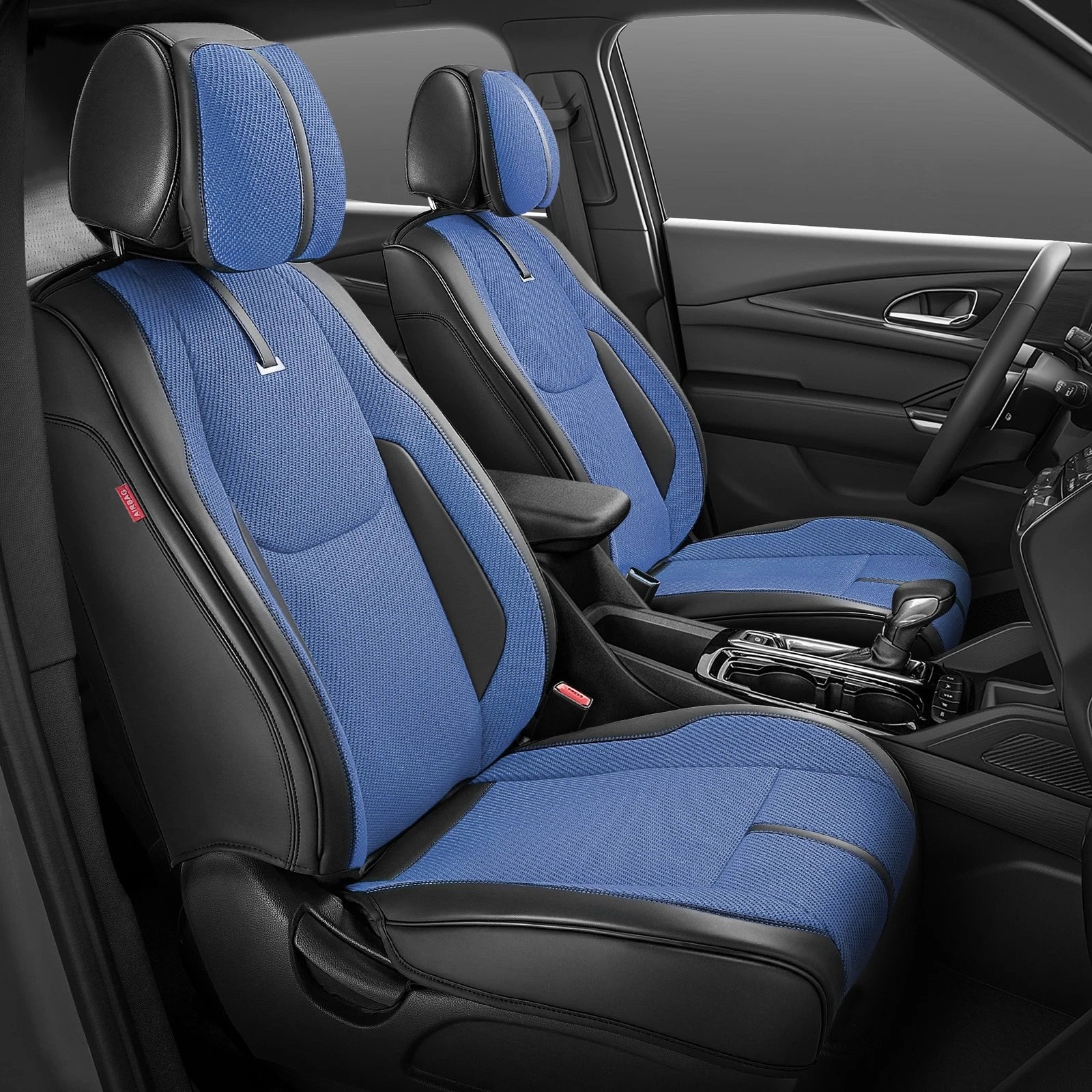 Set of 2 CAAP Drive Series Front Row Seat Covers for Truck Car (Universal) Navy Blue