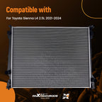 Advanced Fit Radiator for Toyota Sienna (2021–2024) L4 Crossflow Type