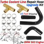Turbo Coolant Line Repair Hose Kit for BMW S63 X5 X6 X5M X6M (E70–E71)