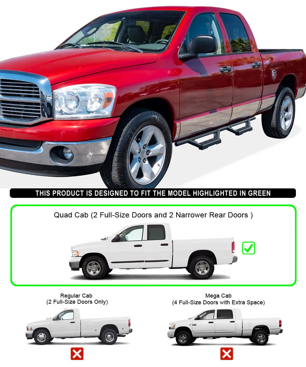 Stainless Steel Drop Armor for Dodge Ram 1500 2500 3500 (2002-2008)