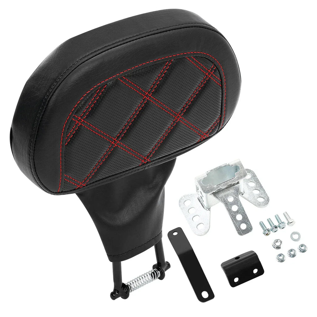 Black Driver Backrest Pad for Harley Touring CVO Road Street Glide (1988-2023)