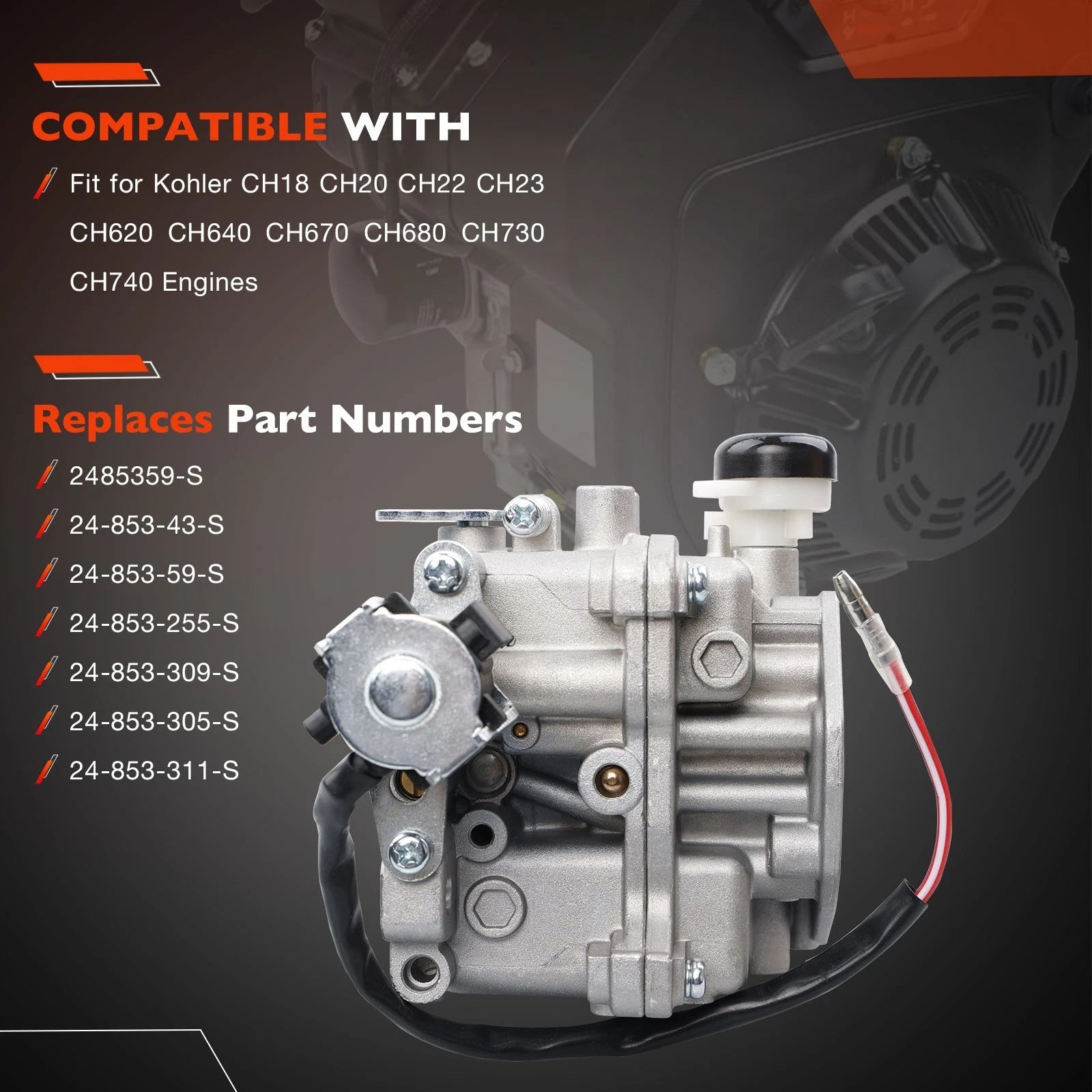 Carburetor Kit for Kohler CH640 CH740 CH22 CH23 CH620 CH680