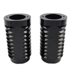 Black Retro Fork Boot Slider Covers for Harley Tour Road Street Tri Glide FLHR (2009-2023)