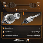 Set of 2 CV Axles for Chevrolet Impala (2014–2018) & Buick Regal (2011–2017)