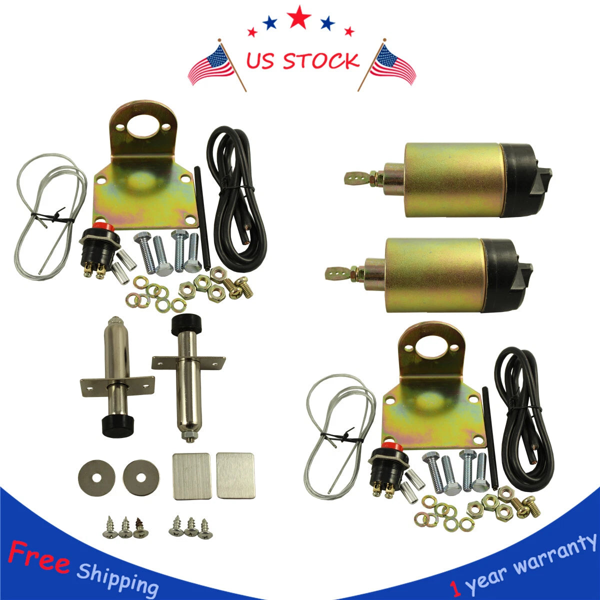 Shaved Door Handle Kit for Universal 2 Door Hot Rod (50lb Solenoid)