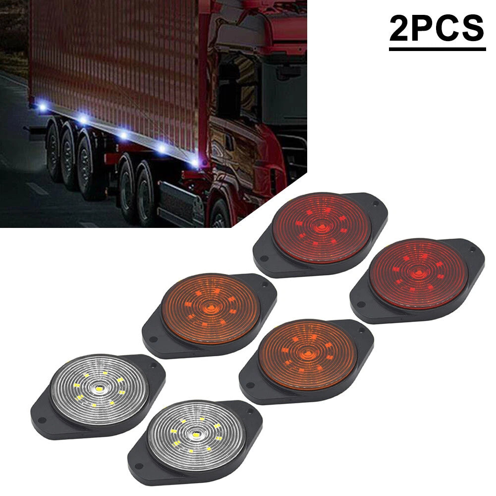 Round 9 LED Side Marker Lamp for Car Bus Truck Trailer (Universal)